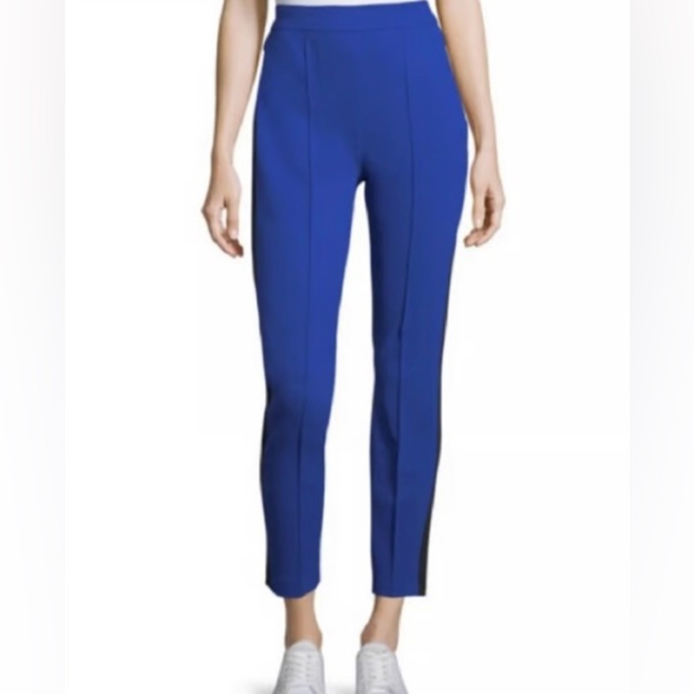 Escada Womens Cobalt Blue Straight Leg Crop Trouser 40 / Medium Classic‎ Office